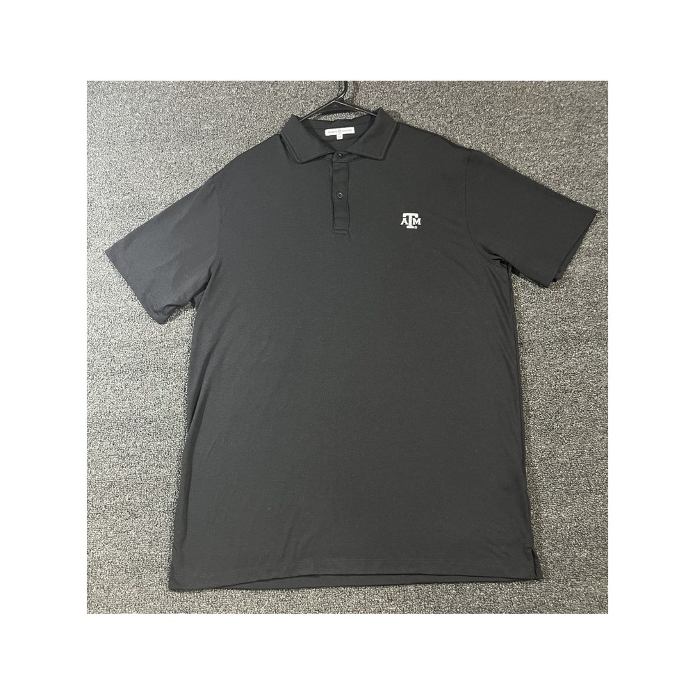 Texas A&M Aggies Black Performance Polo Shirt Mens 2X Collegiate Outfitters ATM‎